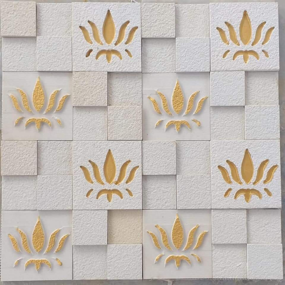 Lotus Mosaic Natural Stone Wall Cladding by EarthStona